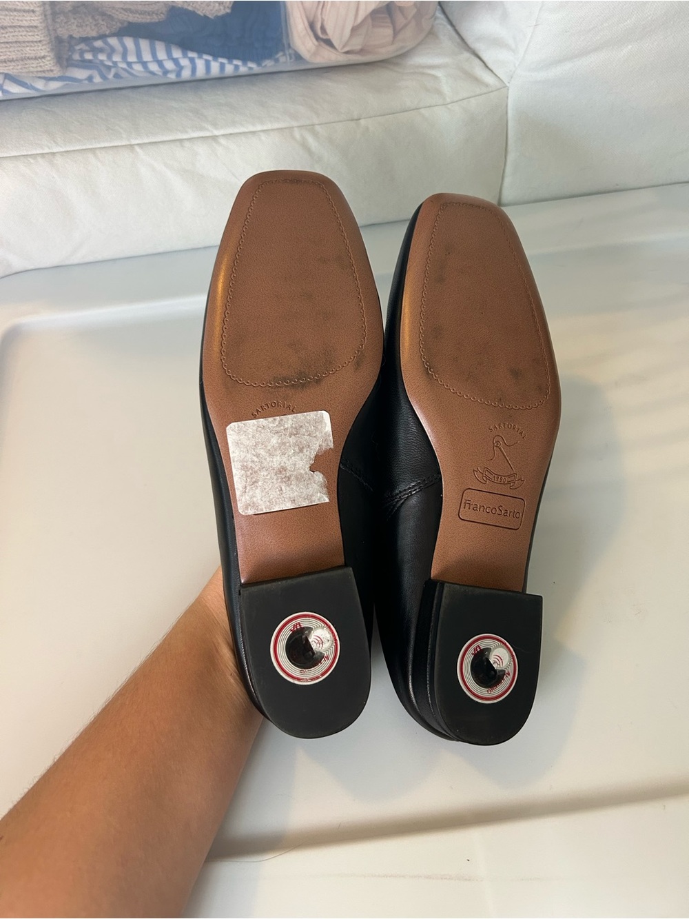 NWT Franco Sarto Black Leather Daley Mules - Picture 4 of 9